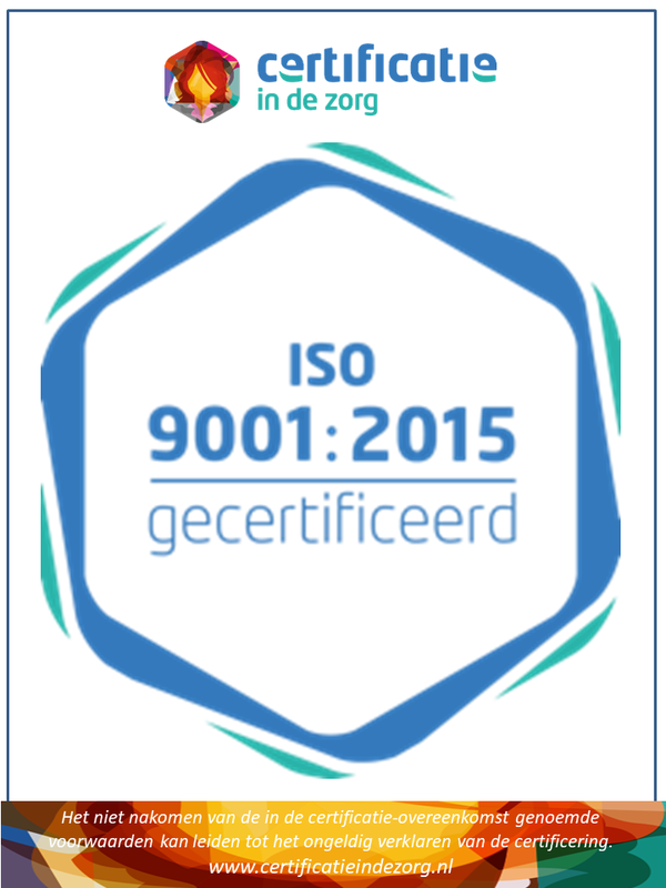 ISO 9001:2015 gecertificeerd - Certificatie in de Zorg